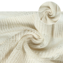 Stock los warm warmthermisch weiß lose stricke polyester acryl rayon mischung Frauenpullover Stoff